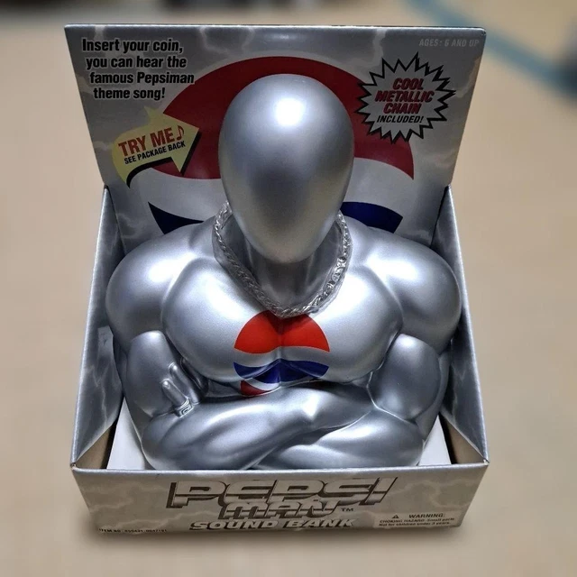 PEPSI MAN SOUND Bank Coin Bank Figure Pepsiman Vintage Junk As-Is