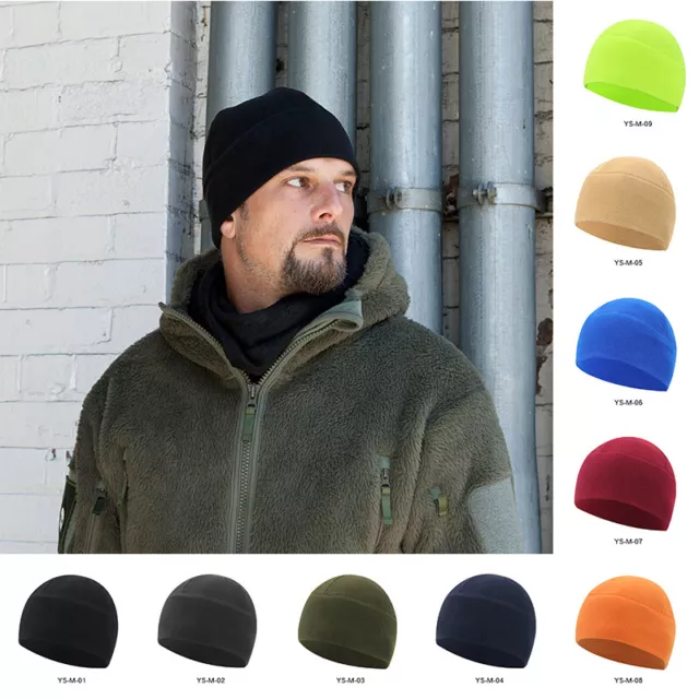 Unisex Warm Fleece Hats Winter Autumn Classic Outdoor Windproof Hiking Cycling^