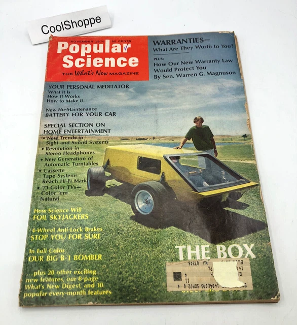 Popular Science Magazine Nov. 1970 Warranties Automatic Turntables B-1 Bomber