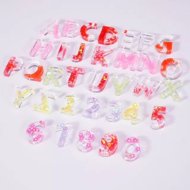 Silikon Buchstaben Zahlen Form Kuchen Dekor Kristall Epoxy Crafts Form DIY md 3