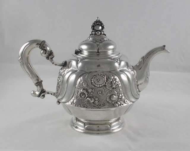 Raro Elegante Teiera Stile Liberty Danese Design IN 830er Argento Wilkens&sö