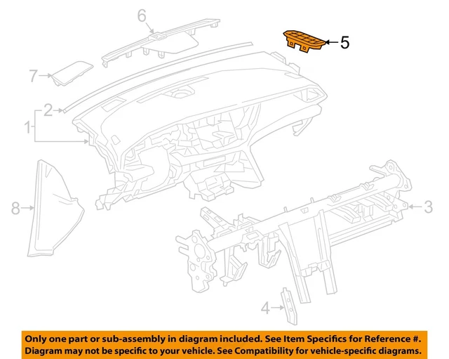 Buick GM OEM Dash Heater-Defroster Air Outlet Vent Grille Left 39017316