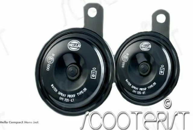 Clacson Hella 12V 350Hz 420 Hz 77mm Tono Forte Compatto Per Vespa Piaggio...