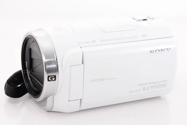 Sony Handycam HDR-CX675 HD AVCHD Camcorder Video Camera White From Japan