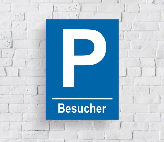 Parkplatz Besucher Schilder aus Alu-Verbund - Parkplatzschild Personalisierte -