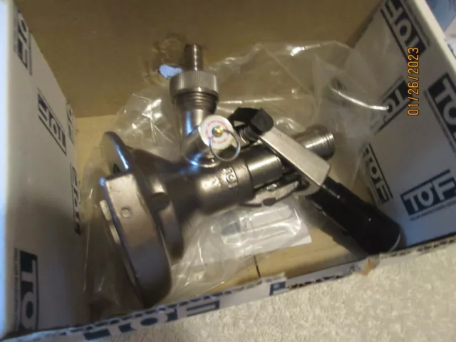 New In Box Tof U-System Type Beer Keg Dispenser Coupler W/Safety Relief Valve