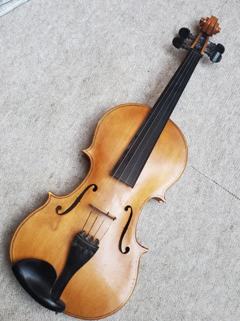 old 4/4 (or 7/8?) Violin  violon,a nicely flamed "Penake Huil S.K Fögerhuit 1987