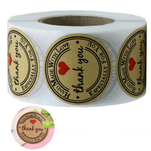 500pcs/Roll Etiketten Runde Danke Aufkleber Dekorative Abdichtung Aufkleber
