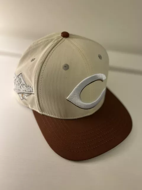 Cincinnati Reds, 1990 World Series Cooperstown Snapback MLB Hat / Brown Cream