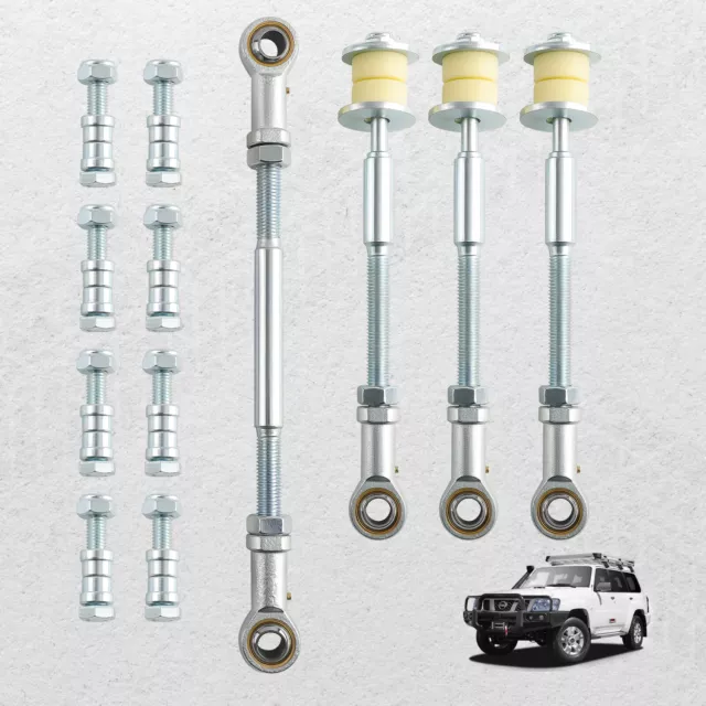 Front & Rear Adjustable Extended Sway Bar Link for Nissan Patrol GU Y61 2-8 lift