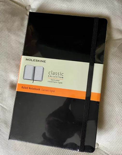 Moleskine 13x21, nuovo sigillato, ruled notebook, 240 pagine a righe