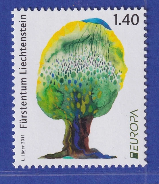 Liechtenstein 2011 Europa der Wald Baum Gemälde von Louis Jäger Mi.-Nr. 1591 **