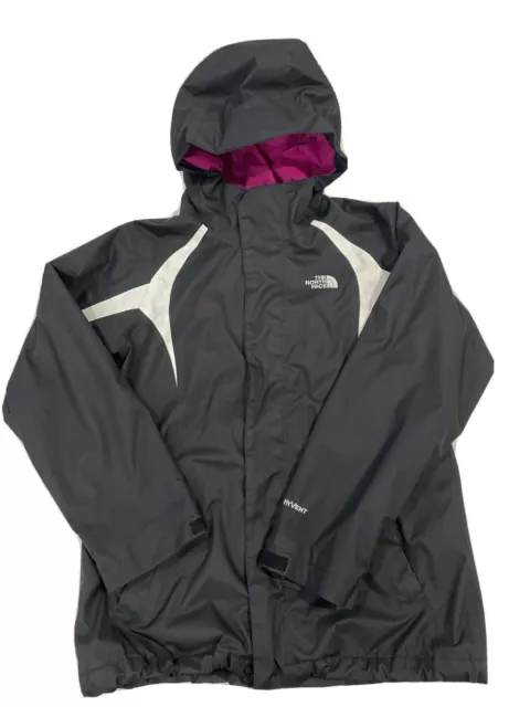 The North Face Girls Hyvent Wind Rain Jacket Zip Up Size Large