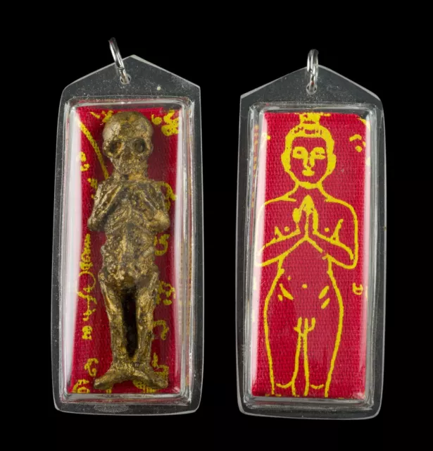 AUTHENTIQUE AMULETTE THAI GUMAN KUMAN THONG LP CHUEN, golden boy amulet  statue EUR 119,00 - PicClick FR