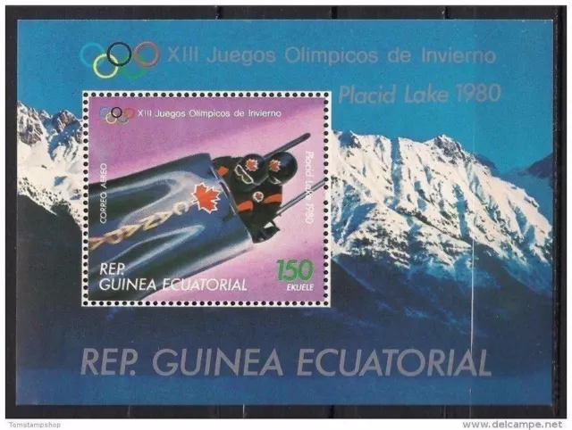 Equatoriale Guinea 1980 Inverno Olimpiadi Bob Sport Montagne M S Mnh