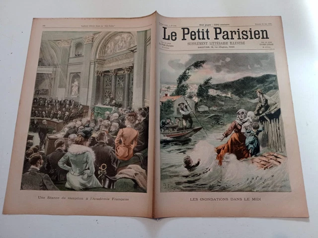 LE PETIT PARISIEN journal 594 1900 inondations dans le midi + académie