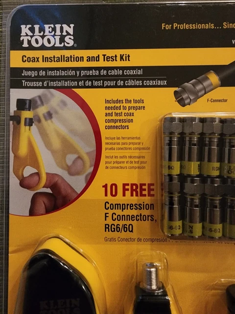 Klein Tools VDV002-818 Coax Cable Installation and Test Kit with Crimp Tool 3