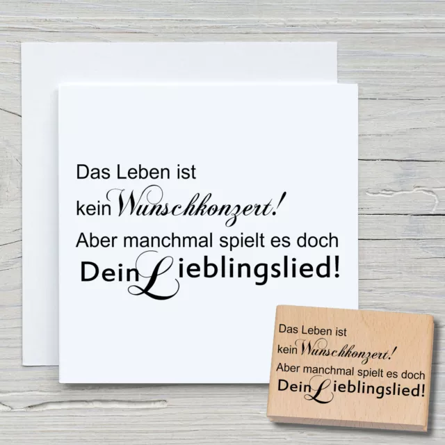 Stempel Wunschkonzert - Motivstempel Holzstempel Scrapbooking Karten Sprüche DIY