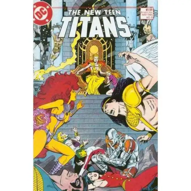 New Teen Titans (1984 series) #8 in Very Fine + condition. DC comics [t!
