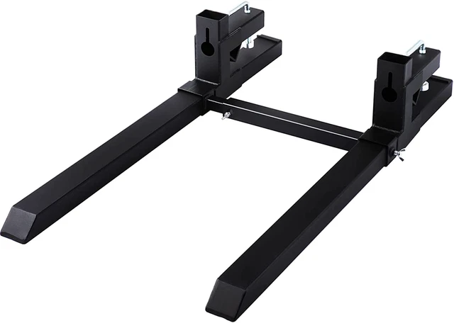 Mophorn Pallet Forks 58.7" 4000 Lbs Max, Clamp on Tractor Bucket Forks with Adju