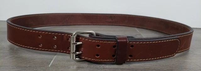 Relentless Double Tap Tactical Belt BROWN Leather SZ 40  Made In USA  CCW