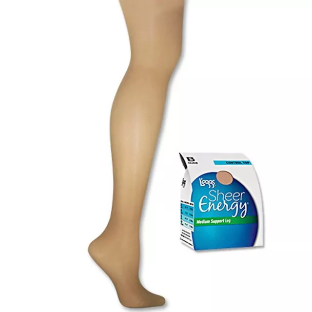 L'EGGS SHEER ENERGY Control Top Sheer Toe Pantyhose - 6 COLOR CHOICES Many  SIZES £10.23 - PicClick UK
