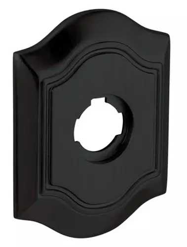 (2) Baldwin Estate R027190PS  Satin Black 3.25" Height Bethpage Passage Rosettes 3