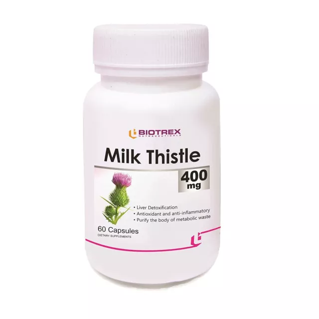 Biotrex Nutraceuticals Milk Thistle 400mg - 60 Capsules FREE DELIVERY