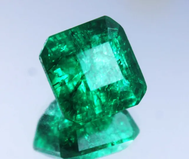 10 Ct Natural Emerald Cut Colombian Green Emerald Certified Loose Gemstone