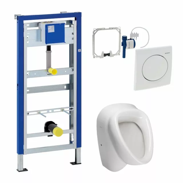 Komplett Set Geberit Duofix Basic mit Urinalsteuerung Handauslösung u. Urinal