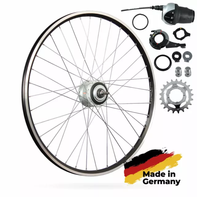 Laufrad 28 Zoll Hinterrad Hohlkammer Shimano Nexus 8 Gang Nabenschaltung schwarz