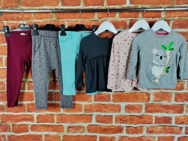 BABY GIRL BUNDLE AGE 18-24 MONTHS GAP ZARA etc JUMPER TOP LEGGINGS JEANS 92CM