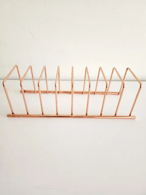 Modern Copper Tone Dishes Storage Organizer Metal Wire Kitchen Dish Drying Rack