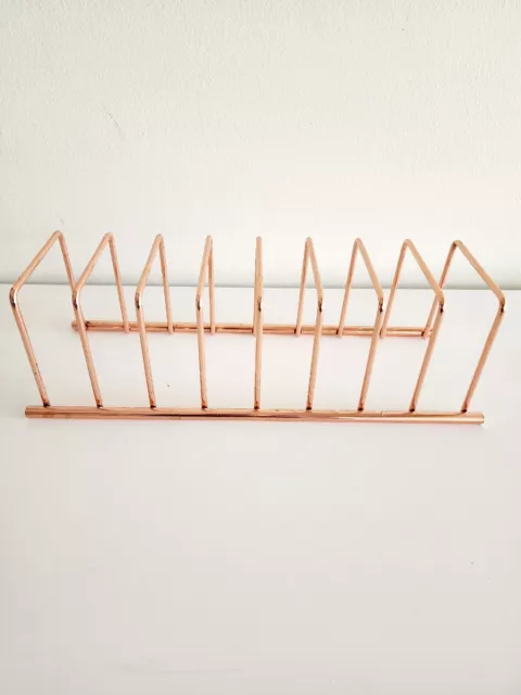 Modern Copper Tone Dishes Storage Organizer Metal Wire Kitchen Dish Drying Rack