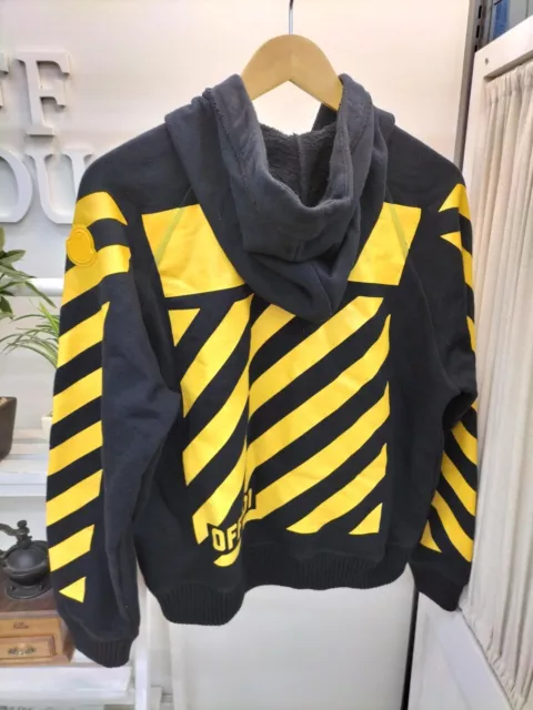 Moncler off-white collaboration hoodie full zip yellow size S men's