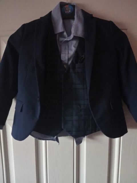 Next Bambini 3 pezzi abito su misura con camicia blu navy