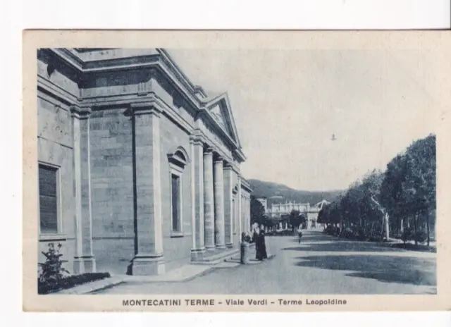 Montecatini Terme 1931 - Viale Verdi Terme Leopoldina Cartolina Viaggiata