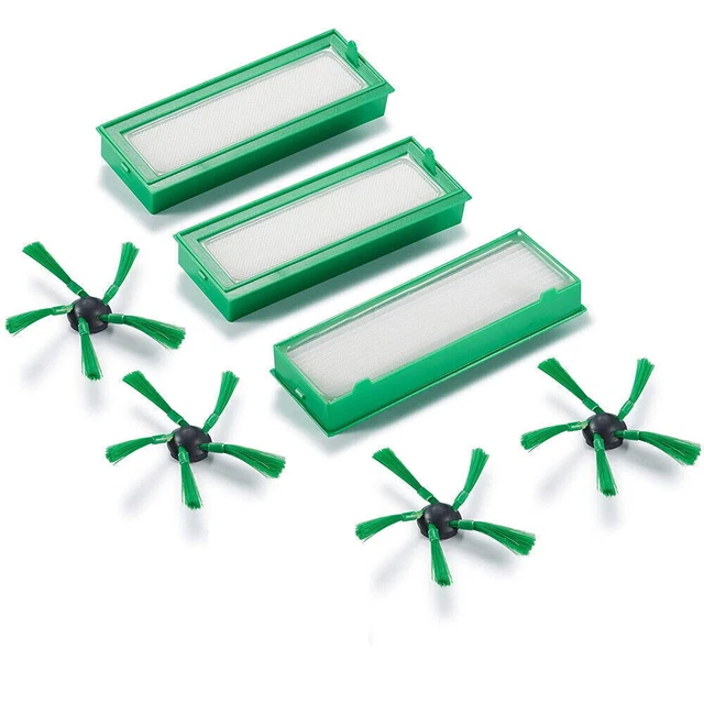 4x Seitenbürsten Für Vorwerk Kobold VR300 Saugroboter - Schwarz/Grün