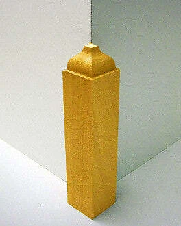 Hardwood Baseboard Outside Corner Block 1-3/8" Square x 6-1/2" Tall EWBB63