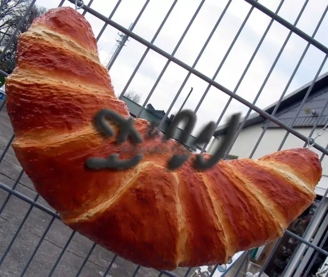 CROISSANT 63 cm Werbefigur z. AUFHÄNGEN CAFÈ BISTRO BÄCKEREI DEKO WERBUNG GEBÄCK