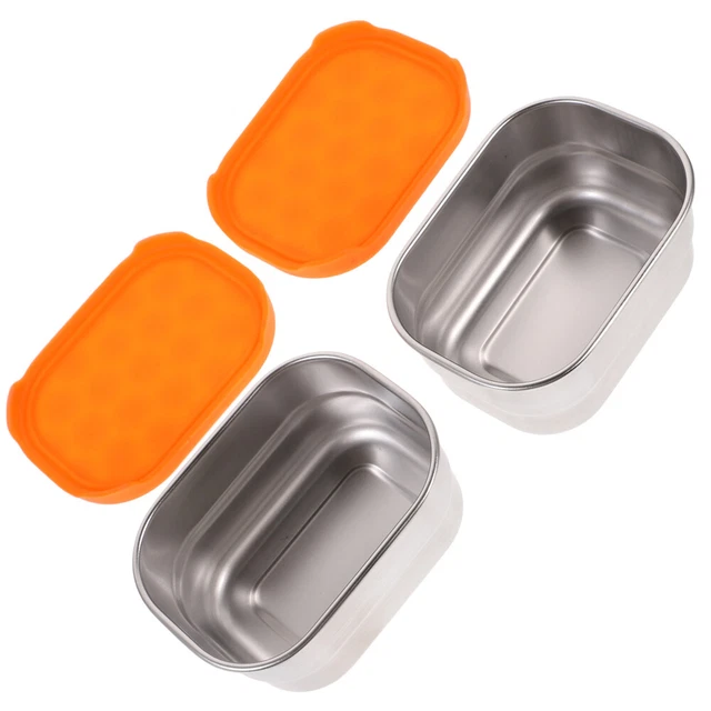 2pcs Bol de voyage Bol à soupe Bols en acier inoxydable mélange le bol scellant