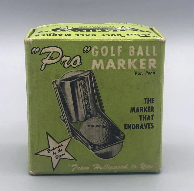 VINTAGE HEALTHWAYS HOLLYWOOD Pro Golf Ball Marker Personalizer Stamp