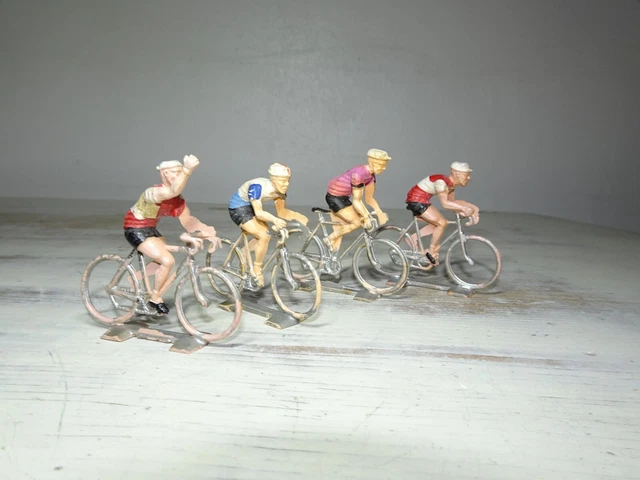 Lot De 10 Figurines Cyclistes Cofalu - Occasion, Pour Diorama, Collection Ou Jeu