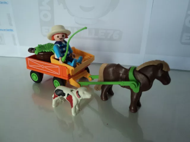 Playmobil enfant calèche poney