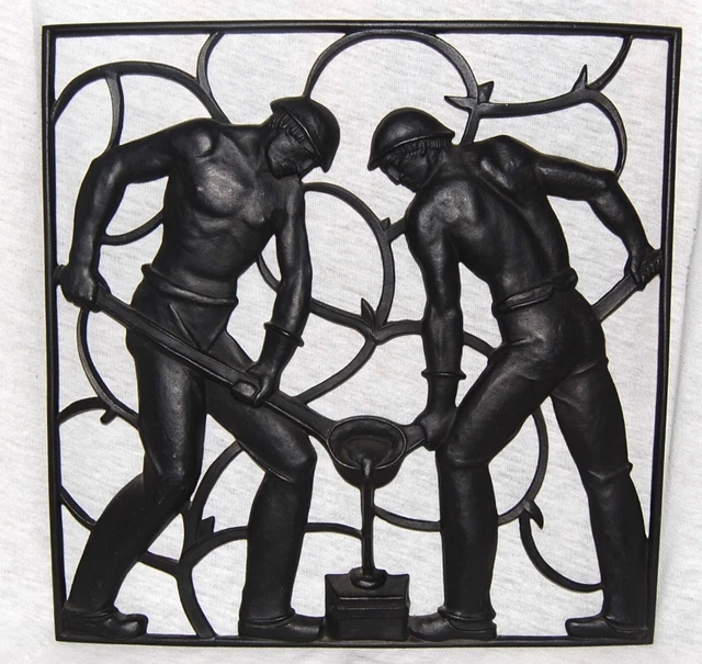 Relief, Heinrich Moshage, Schmied, Buderus, Welt der Arbeit, Kunstguss