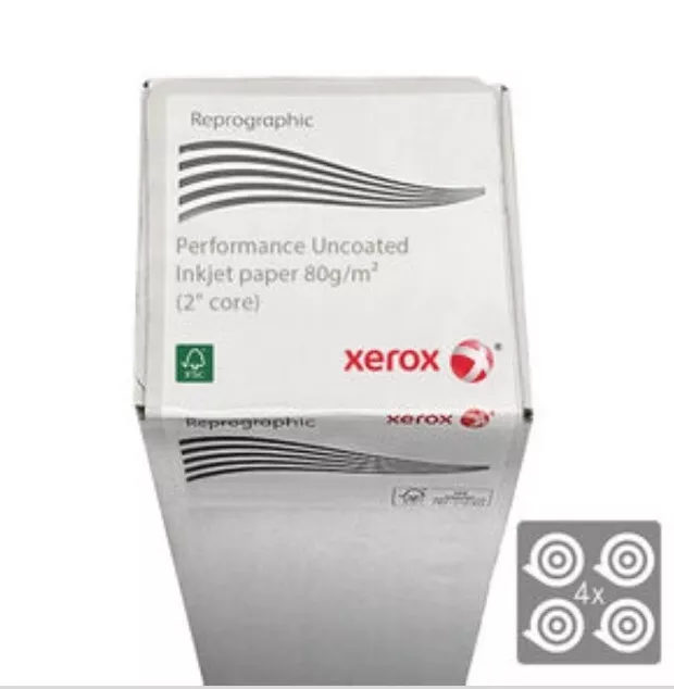 Xerox Performance Uncoated Plain Paper - 841mm x 50m, Pack of 4 (003R97763)