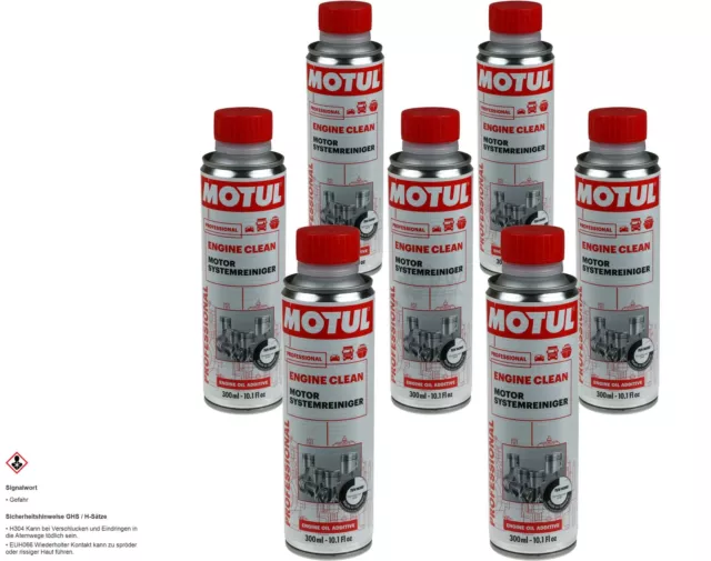 7x 300ML MOTUL Engine Limpiar Limpiador Cambio Aceite Flushing Aditivo de Motor