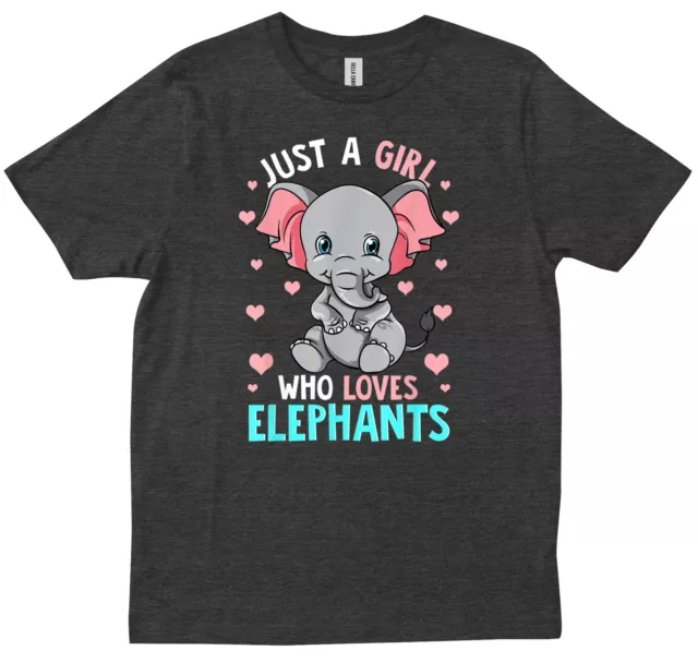 Just A Girl Who Loves Elephants Elephant Lover Animal Girls Gift T-shirt