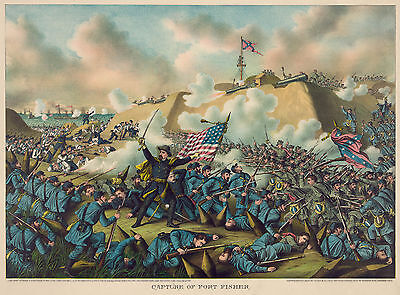 Civil War Prints and Drawings: Capture of Fort Fisher, 1865: Fine Art Print