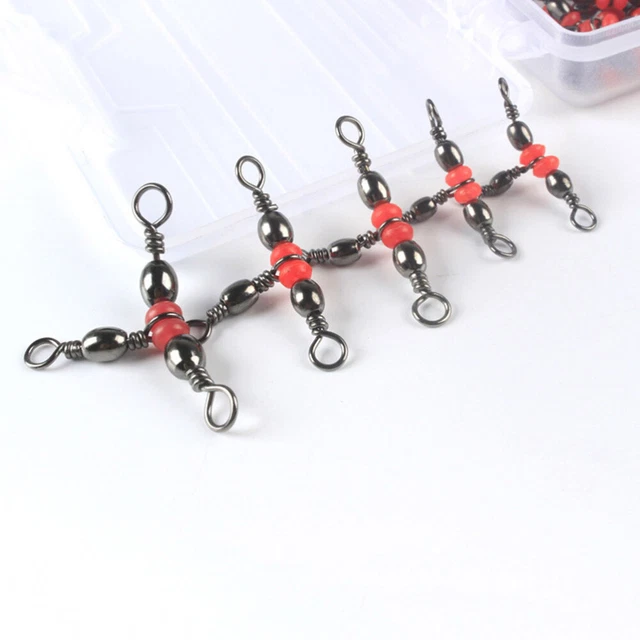 Voies de roulement à Billes de pêche,10pcs Émerillons Triple Roulement Voies de roulement à Billes de pêche,10pcs Émerillons Triple Roulement
